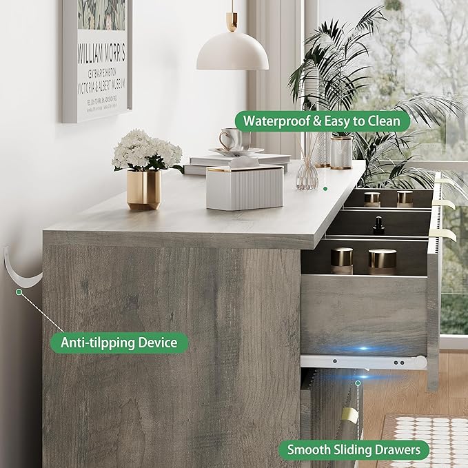 Xixini Fluted Dresser for Bedroom