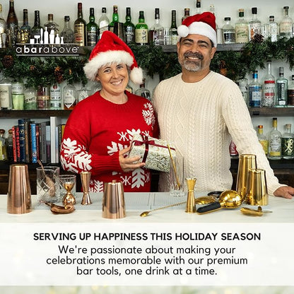 A Bar Above 4-Piece Cocktail Shaker Set for Professional & Home Bar – Premium Bar Kit Gifts Includes Strainer, Japanese Jigger & Boston Shaker Set