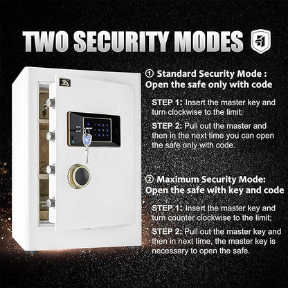 TIGERKING 2.05 Cu Ft Heavy Duty Security Home Safe – Digital Touchscreen Lock