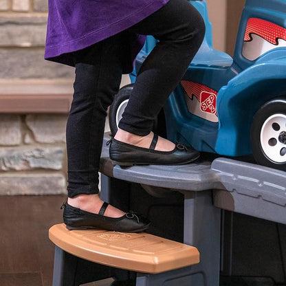 Step2 Up & Down Roller Coaster Kids Ride On Toy, Push Car, Indoor/Outdoor Playset, Made of Durable Plastic, Max Weight 50 lbs., for Toddlers 2-5 Years Old, Gray & Blue