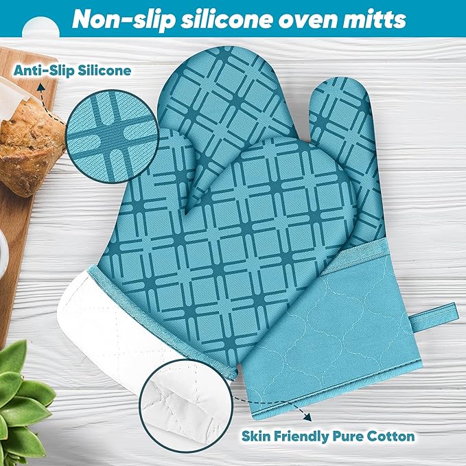 Oven Mitts and Pot Holders Set