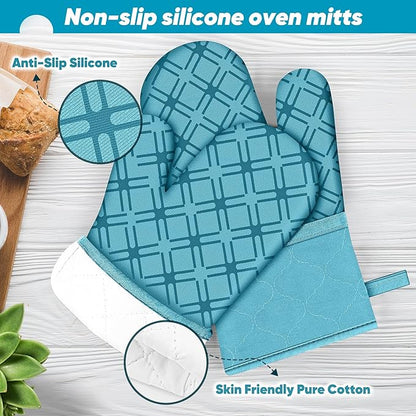 Oven Mitts and Pot Holders Set