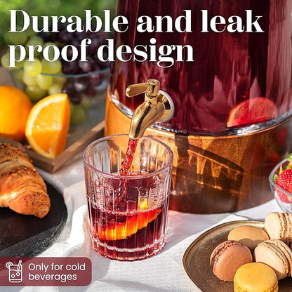 FOODLE Large Glass Drink Dispenser