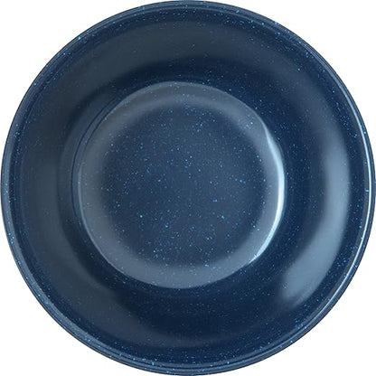 Carlisle FoodService Products Dallas Ware Reusable Plastic Bowl Bouillon Cup Bowl for Home and Restaurant, Melamine, 8 Ounces, Café Blue, (Pack of 24)