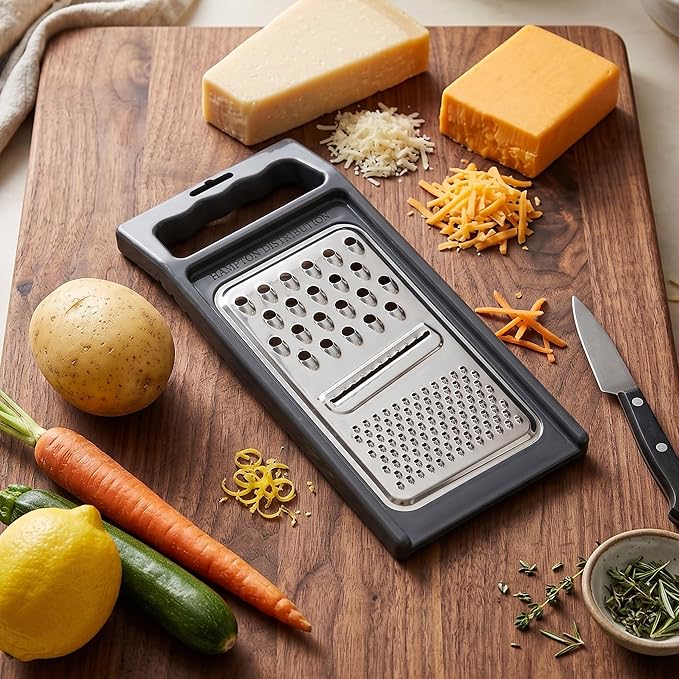 Cheese Grater with Handle, Stainless Steel, Cheese Shredder, Fruit and