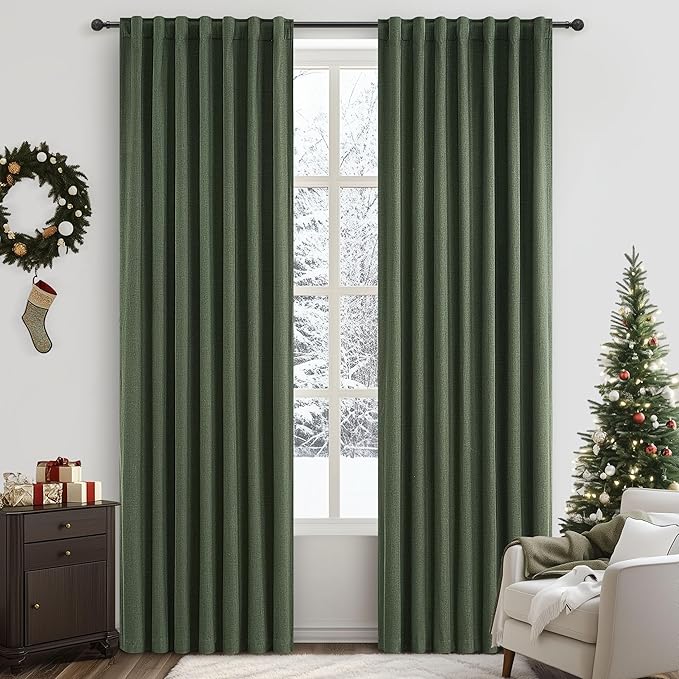 Dark Green Curtains 84 Inches Long