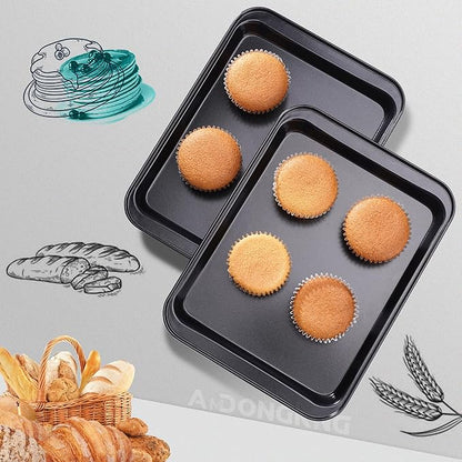 Small Cookie Sheets, Baking Pans, Nonstick Carbon Steel Baking Sheets, 9.5 X