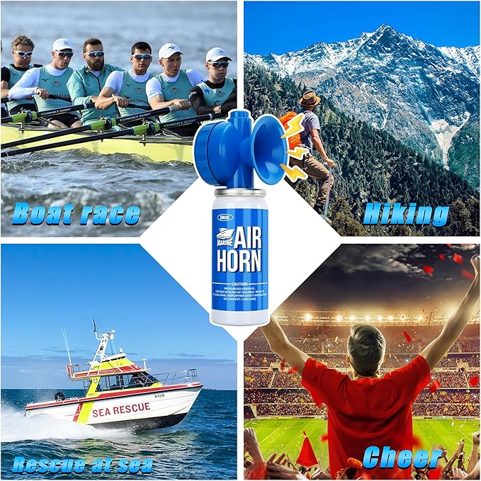 4pcs 1.4oz Boat Air Horn, Loud Mini Safety Horn Can, Sports Event Starting Horn, Mini Small Compressed Blow Fog Bear Air Horn, Celebrate Victory