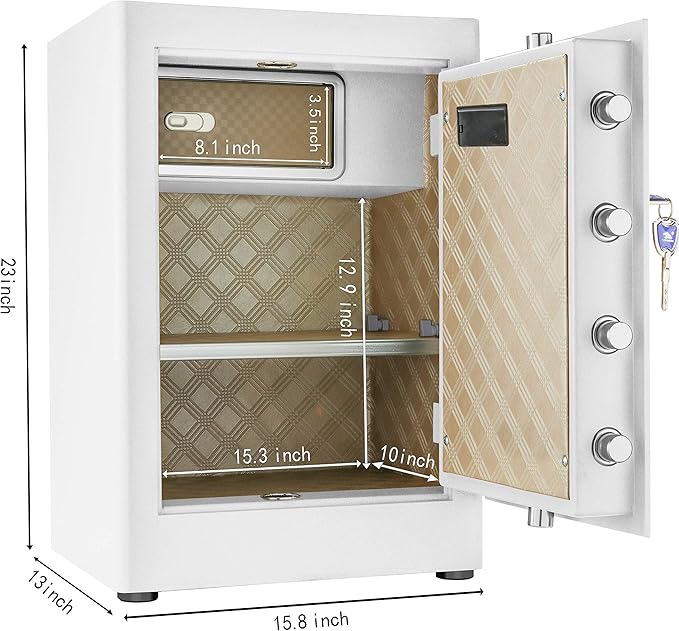 TIGERKING 2.05 Cu Ft Heavy Duty Security Home Safe – Digital Touchscreen Lock