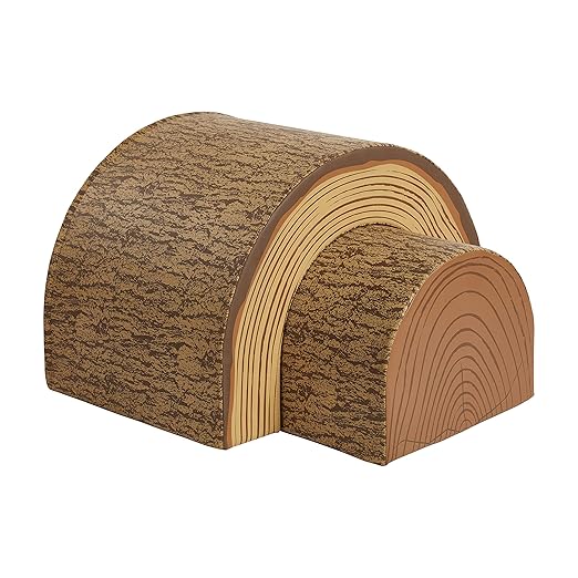 ECR4Kids SoftZone Tree Tunnel and Climber, Toddler Playset, Chocolate, 2-Piece
