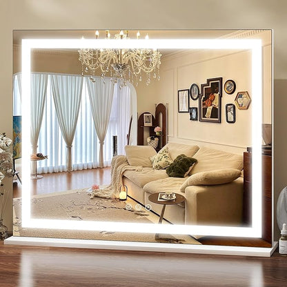 ROLOVE 23x18 Inch Lighted Vanity Mirror, 3-Color Dimmable LED & Touch Control