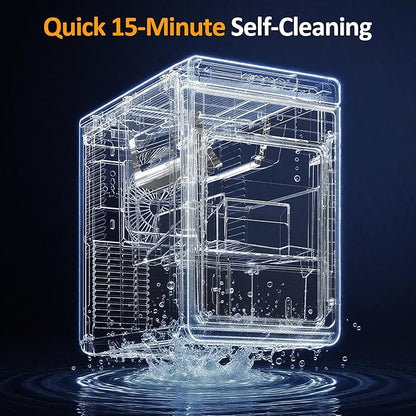 Crystal Clear Ice Maker, Compact Countertop Ice Machine, 3 x 1.6 Ice Cubes