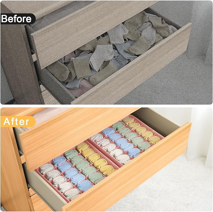 Joyoldelf Sock Organizer Drawer Organizer