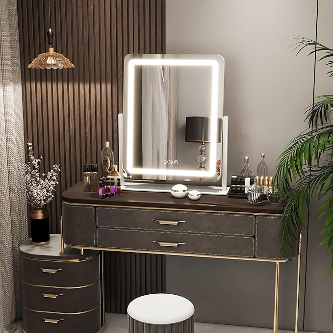 FENNIO Vanity Mirror with Lights 22 Inch- LED Lighted Makeup Mirror, Large