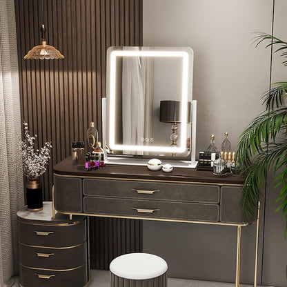 FENNIO Vanity Mirror with Lights 22 Inch- LED Lighted Makeup Mirror, Large