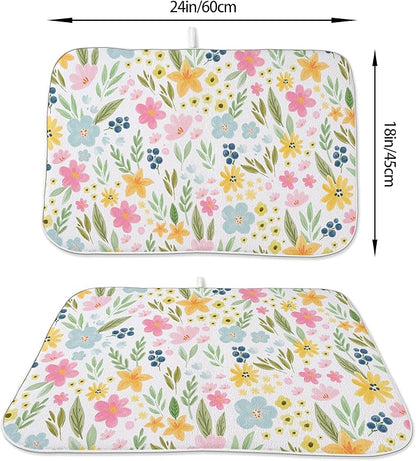 Spring Dish Drying Mat 18x24 Inches