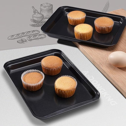 Small Cookie Sheets, Baking Pans, Nonstick Carbon Steel Baking Sheets, 9.5 X
