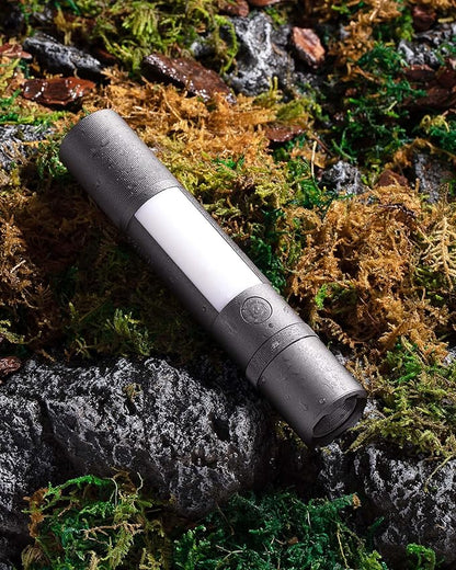 HOTO Emergency Flashlight Rechargeable, Magnetic LED Flashlight High Lumens with Window Glass Breaker Seatbelt Cutter, Zoomable Car Work Flash Light for Car Repair, Camping, Emergency