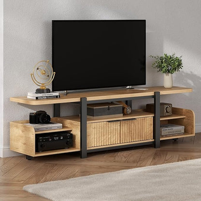 TV Stand with LED Lights and Storage cabinet