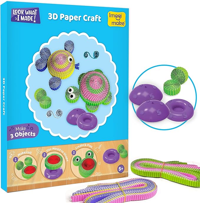 Imagimake 5 in 1 Awesome Craft Kit | Over 15 Projects - Creative DIY Arts & Crafts, Craft Kit for Kids | Gifts for 5 6 7 8 9 10 11 12 Years Old Girls & Boys | Arts and Crafts for Kids Ages 6-8 & 8-12