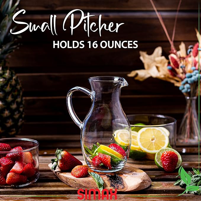 Simax Small 16 Ounce Borosilicate Glass Pitcher