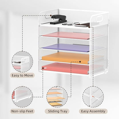 Supeasy 5 Trays Paper Organizer Letter Tray