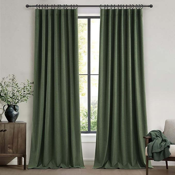 Dark Green Curtains 84 Inches Long