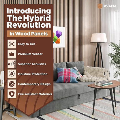 Avana Acoustic Wood Wall Panels – 94.4 X 12.6 Inch White Oak Acoustic Panels 4
