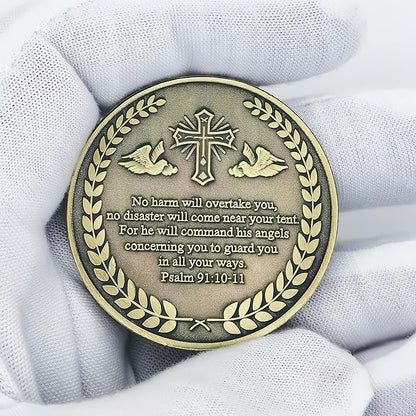Archangel Saint Michael Challenge Coin Religious Coins Christian Collectors Coin (Pack of 3)