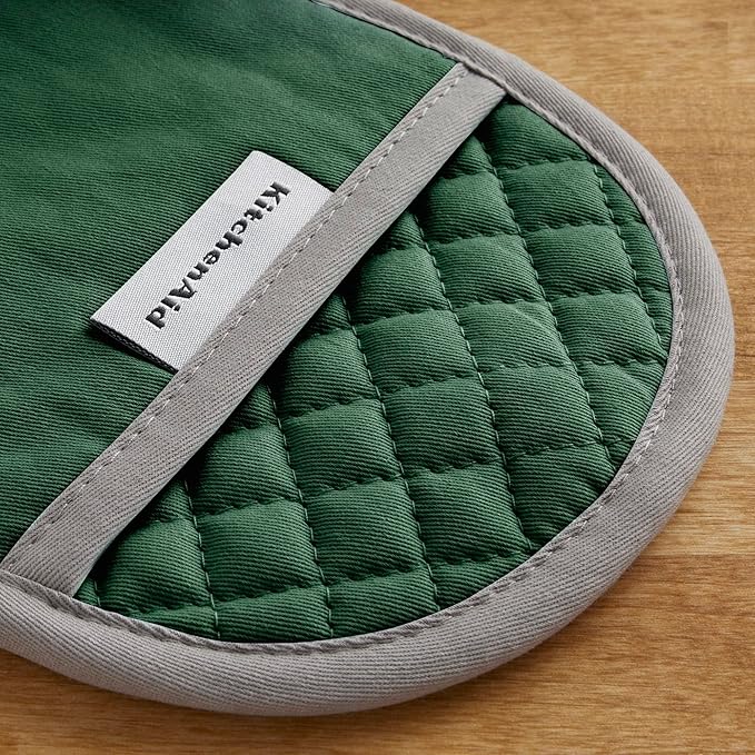 KitchenAid Asteroid Pot Holder 2-Pack Set, Pebbled Palm Green