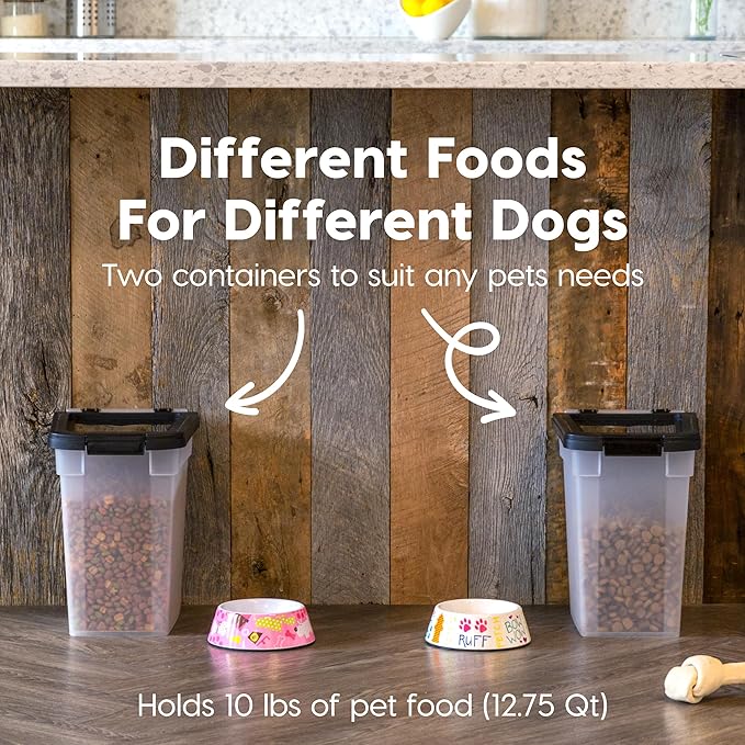 IRIS USA Airtight Dog Food Storage Container, 2 Pack,