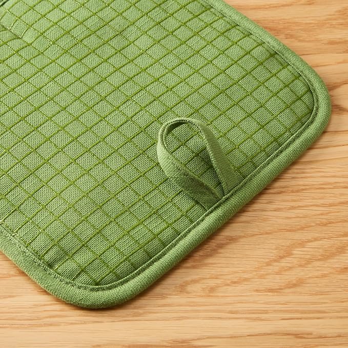 KITCHENAID Gourmet Series Gridlines Pot Holders 2-Pack Set, Heat Resistant up