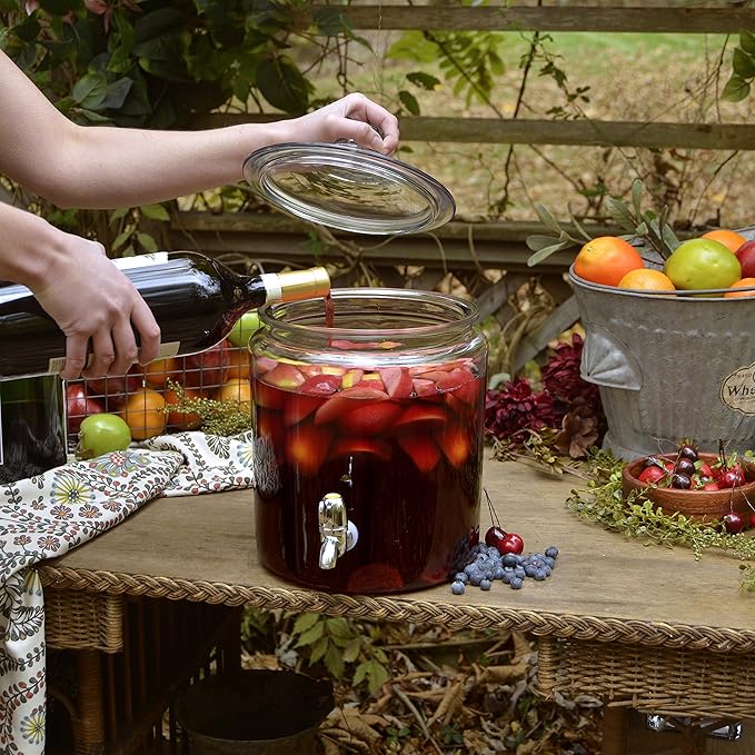 Anchor Hocking Heritage Hill Glass Drink Dispenser, 2 Gallon